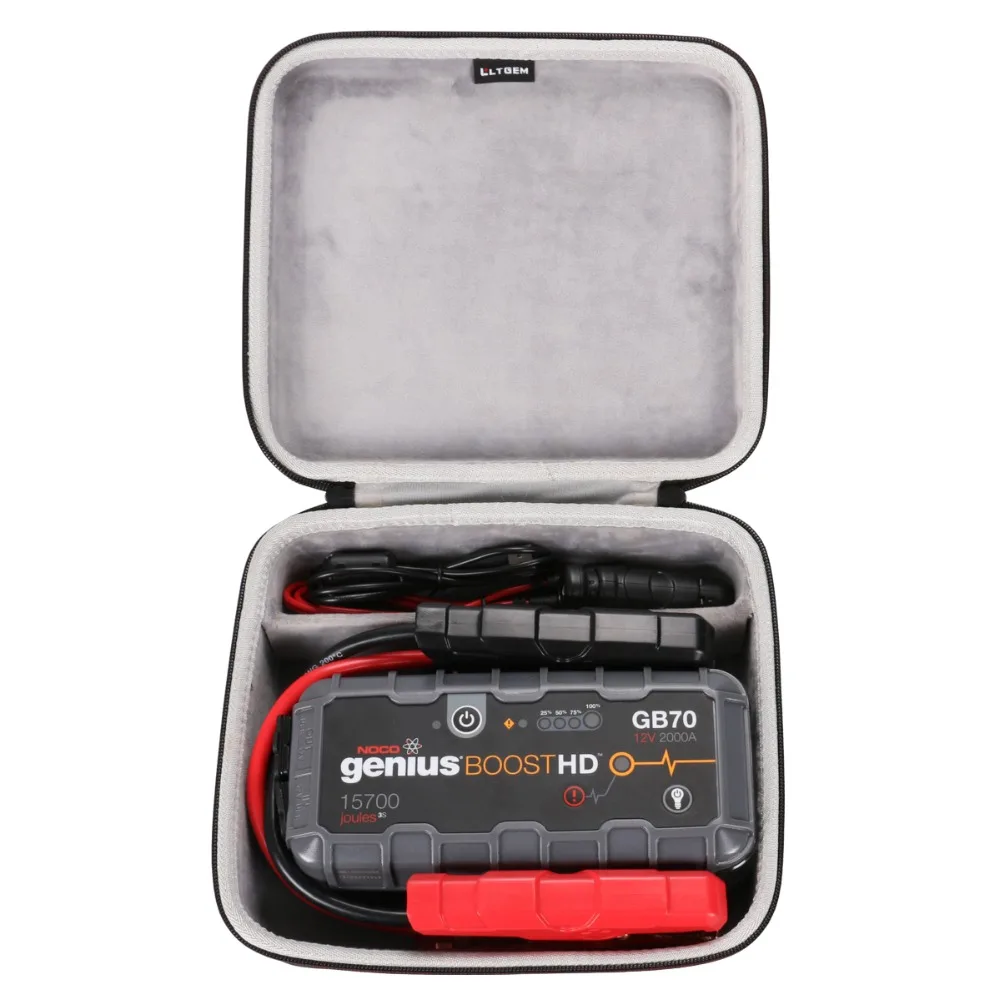 

LTGEM EVA Hard Case Compatible with Noco Genius Boost HD GB70 2000 Amp 12V UltraSafe Lithium Jump Starter - Travel Carrying Pouc