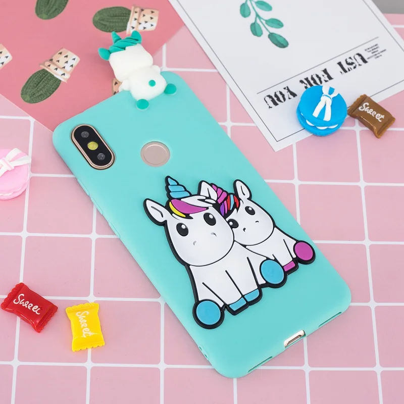 3D мультяшный Единорог Redmi S2 чехол для Xiaomi милые игрушки медведь телефон бампер |