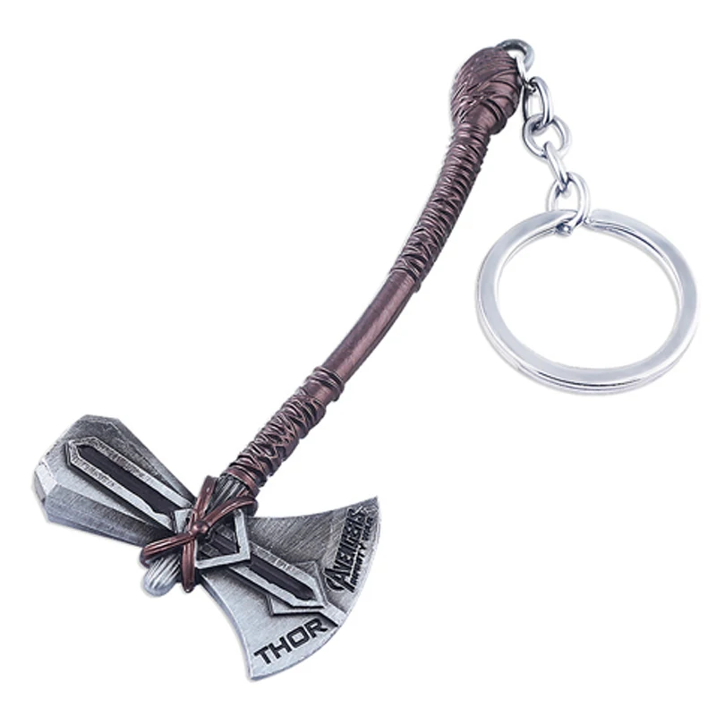 Avengers Endgame Thor Stormbreaker Keychain Cosplay Prop Metal ...