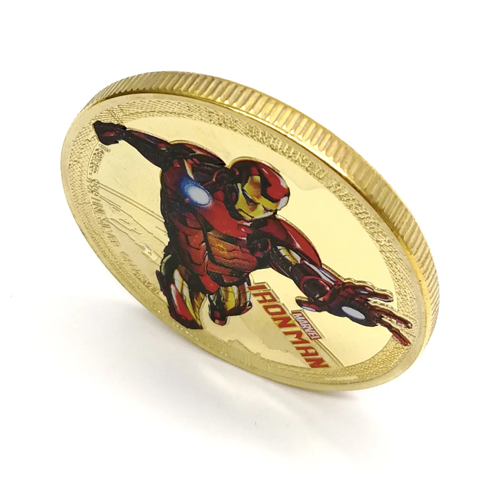 17 стилей Мстители эндшпиль Марвел DC супер герой сувенир монеты позолоченные коллекция Железный человек паук Халк Бэтмен подарки