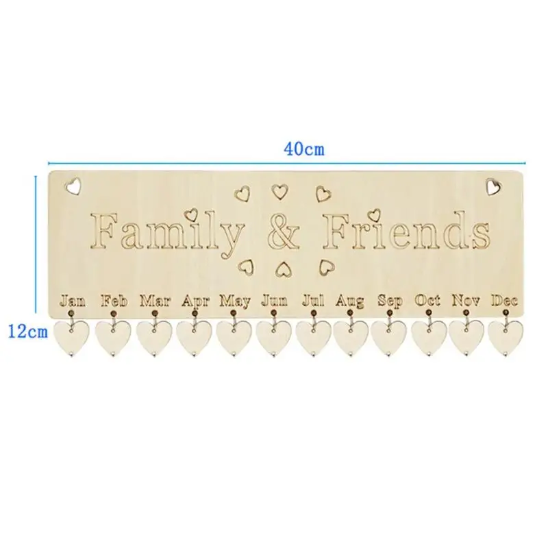 Деревянные Семейные друзья даты напоминание знак DIY доска-календарь для украшения дома