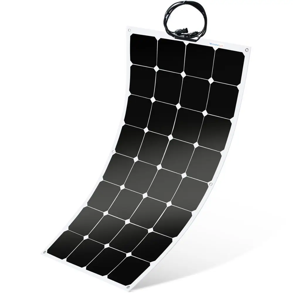 

Flexible Solar Panel SunPower Solar Panel 100w 18V 12V Lightweight Flexible Solar Power Panels for RV Boat Truck Car Van Tent