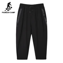 Пионерский лагерь Новые мужские calf-длина Брюки повседневные однотонные Трикотажные мужские шорты slim fit стрейч летние шорты мужские черные ADK802105
