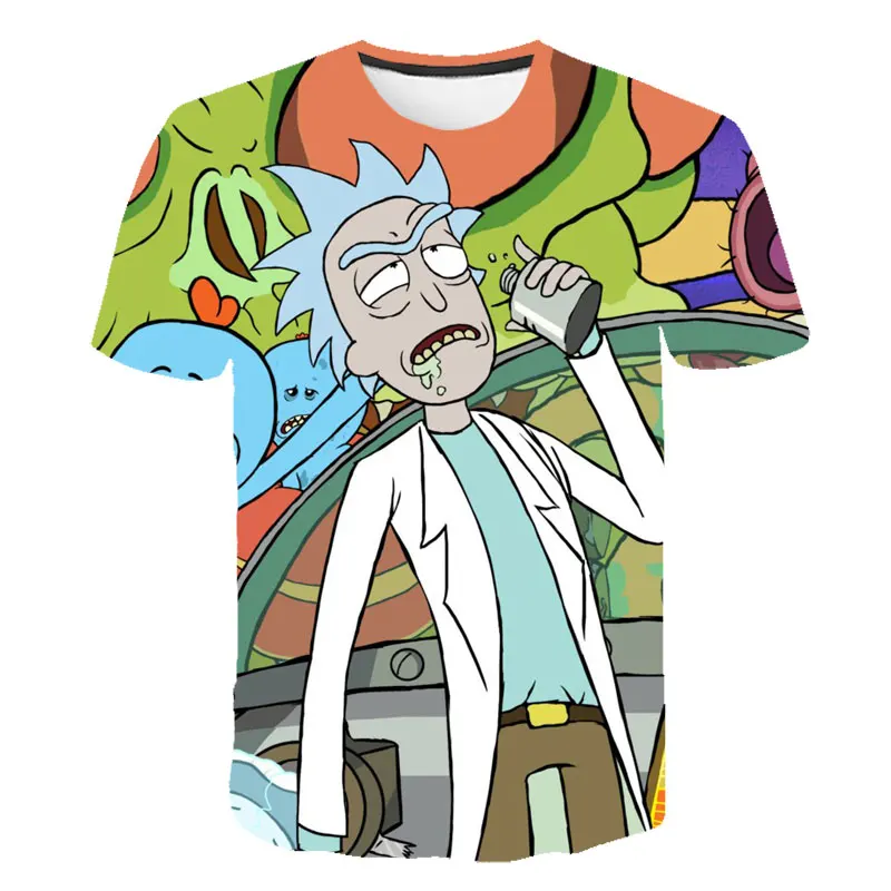 Hip Hop Fashion Brand Clothing Rick and Morty 3D T Shirt Casual Short Sleeve Men's T-Shirts Anime Cool rick y morty Graphic Tees - Цвет: PQ TS6903