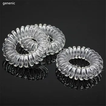 

5x Girls Crystal Elastic Rubber Hairband Phone Wire Hair Tie Rope Band Ponytail