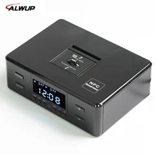 ALWUP NFC Bluetooth стерео динамик умное зарядное устройство док-станция с fm-радио двойной будильник пульт дистанционного управления ЖК-экран для телефона