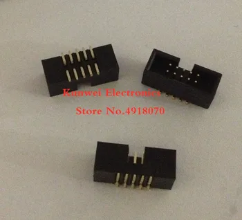 

200 Pcs SMT Box Header 1.27mm 2x5 P 10 Pin dual row Straight Male surface mount SMD PCB IDC Socket Male