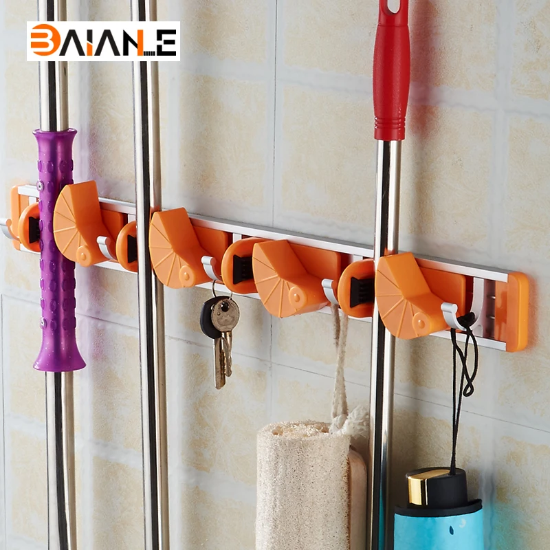 Настенный держатель для швабры ванной комнаты|gadget organizer|gadget holdergadget bathroom |