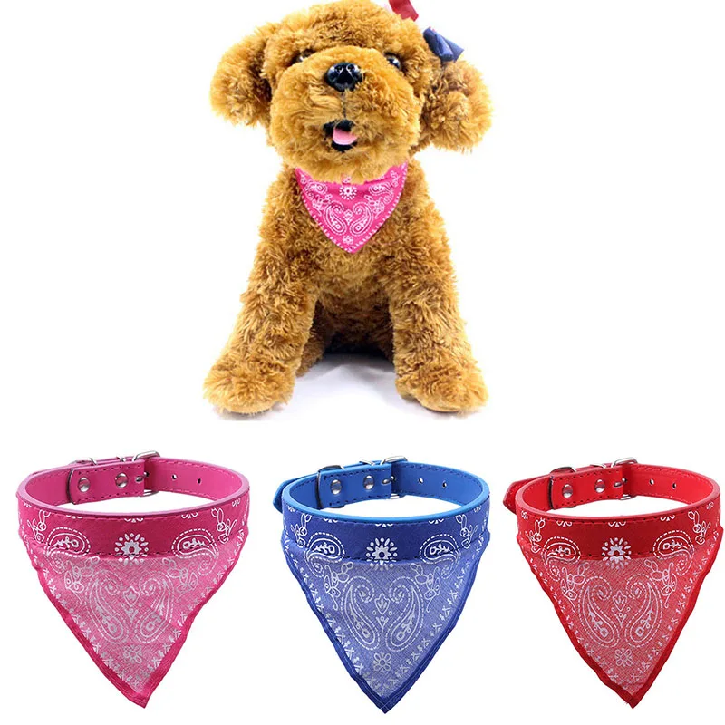 Cute Adjustable Dog Bandana Collar Puppy Cat Pet Neckerchief Neck Scarf