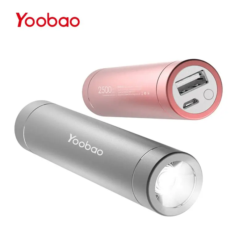 Yoobao L25 2500 мАч Мини банк питания 1 Вт Светодиодный светильник внешняя батарея