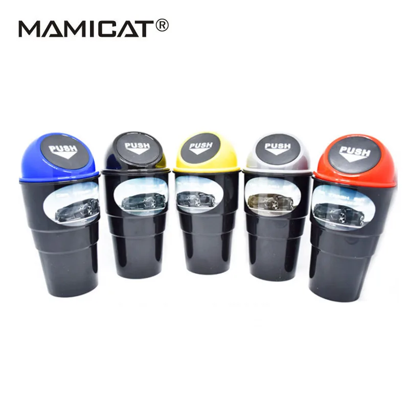 2018 New Car Garbage Can Car Trash Can Garbage Dust Case Holder Bin Car styling Basket