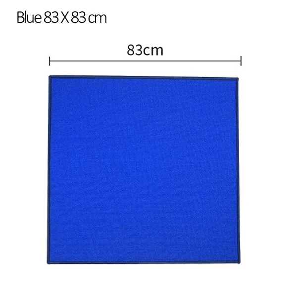 Чистый цвет 78x78 см или 83X83 см маджонг игра мягкая тишина Противоскользящий коврик Настольная игра маджонг мАч-джонг ковер легко складывается - Цвет: Blue 83X83cm