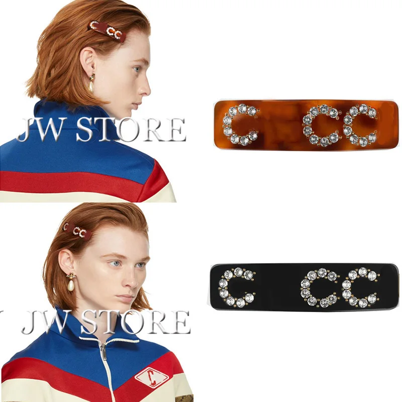 

Light Crystal G letter single hair clip