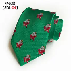 Мужские шелковые галстуки тонкий галстук красный синий зеленый Санта Клаус узор тканые свадебные