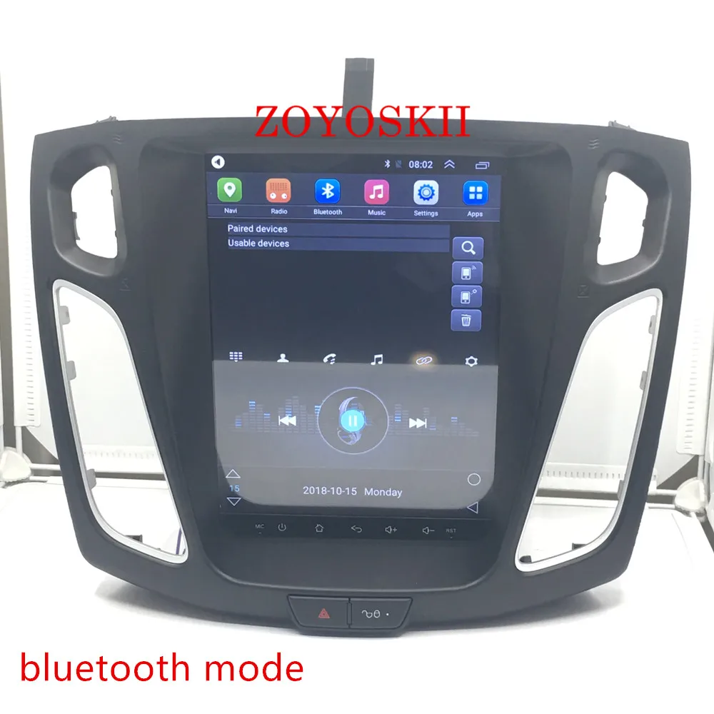 Perfect ZOYOSKII Android 9.0 10.4 inch IPS vertical screen car gps multimedia radio bt navigation player for ford focus salon 2012-2016 10