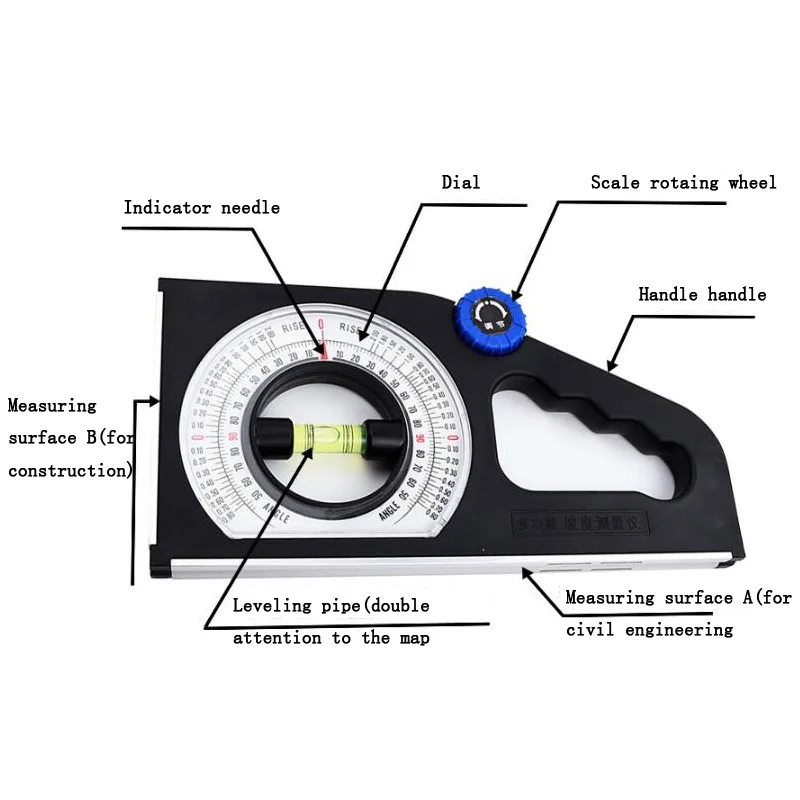 Многофункциональный инструмент для измерения наклона Универсальный угловой линейка транспортир инструмент для наклона Магнитный уклометр измеритель наклона