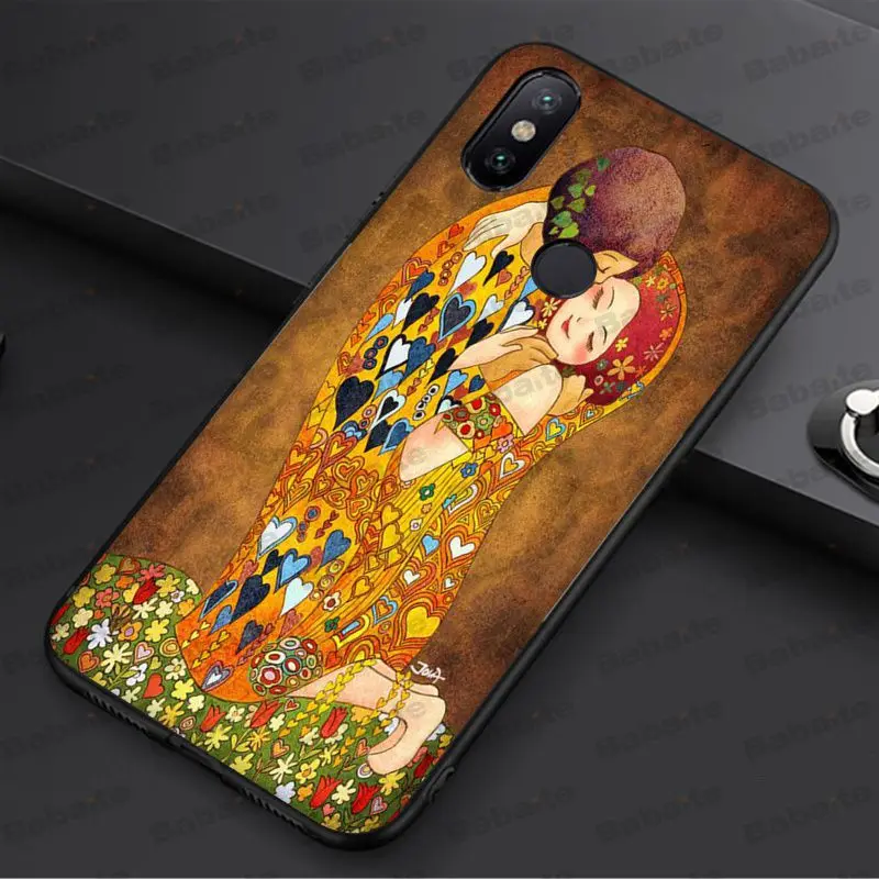 Babaite Kiss by Gustav Klimt дизайн черный ТПУ мягкий чехол для телефона redmi 5 plus 5A 6pro 4X note5A note4x note7 6A чехол - Цвет: A16