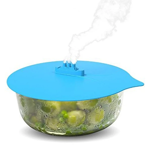 Silicone Suction Lids Food Covers Bowl Covers Boil Over Safeguard Spill Stopper Cover for Microwaves, Pots, Pans, Mugs and Con