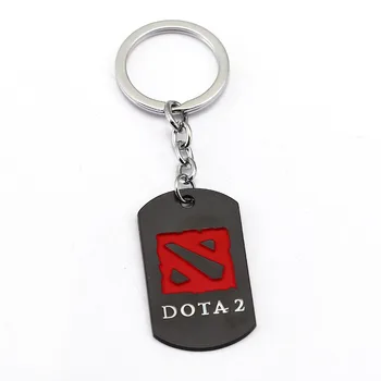 

12pcs/lot Game DOTA 2 Keychain Immortal Champion Shield Key Chain The Vanguard Shield Key Ring Holder Pendant Chaveiro Jewelry