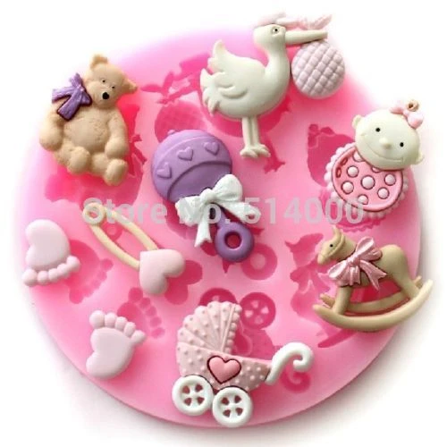 Bebe Fille Moule En Silicone Moule Pour Fimo Argile Polymere De Resine Sugarcraft Fondant Aliexpress
