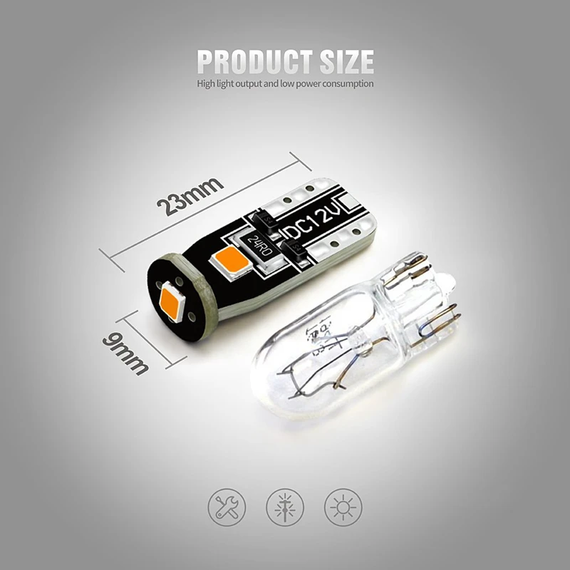 Катур 1000 шт T10 W5W светодиодные лампы 3030 SMD 168 194 автомобильные аксессуары зазор для