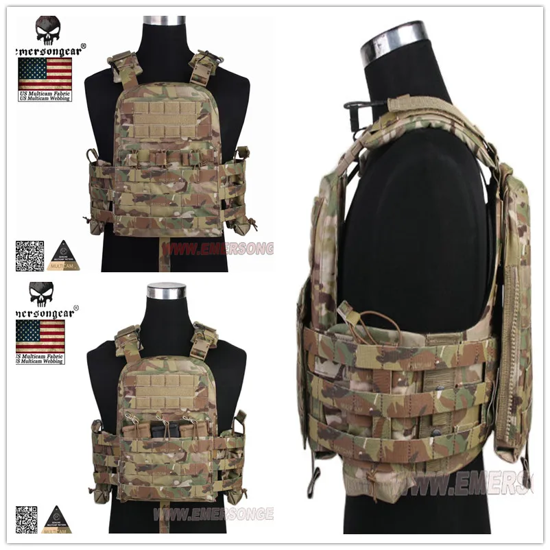 

Hunting Tactical Vest Airsoft Combat MERSON CP Style Cherry Plate Carrier NCPC Genuine MultiCam EM7435