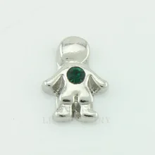 Hot selling 10PCS little boys may birthstone floating charms for glass floating lockets
