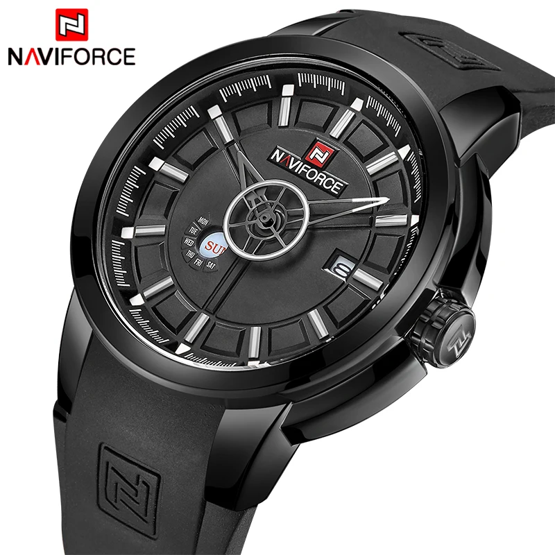 Мужские часы Топ люксовый бренд NAVIFORCE мужские водонепроницаемые кварцевые с