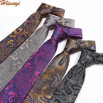 

Hlinayi Men's business polyester arrowhead jacquard tie