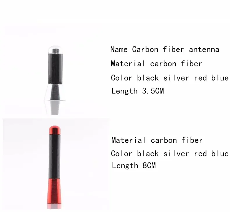 3,5 см, 8 см, 12 см, 28 см, автомобильная декорация, радио, антенна из углеродного волокна, декоративная антенна, сигнальная антенна для крыши, Модифицированная, черная, серебристая, красная