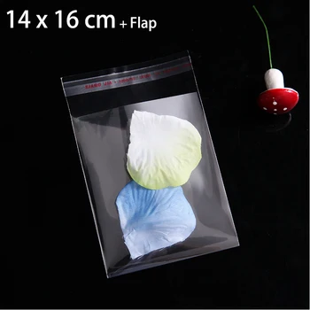 

1000pcs 14cm x 16cm Transparent Plastic OPP Food Packaging Bags for Cookie Candy Cake Crystal Clear Poly Bags