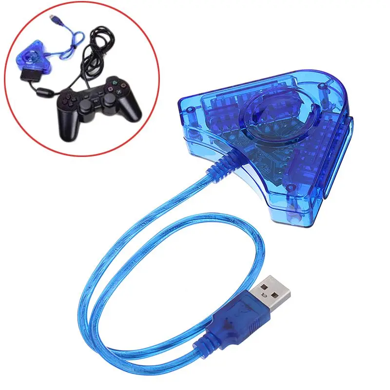 

New Joystick USB Dual Player Converter Adapter Cable For PS2 Gamepad Dual Playstations 2 PC USB Game Controller With CD Driver