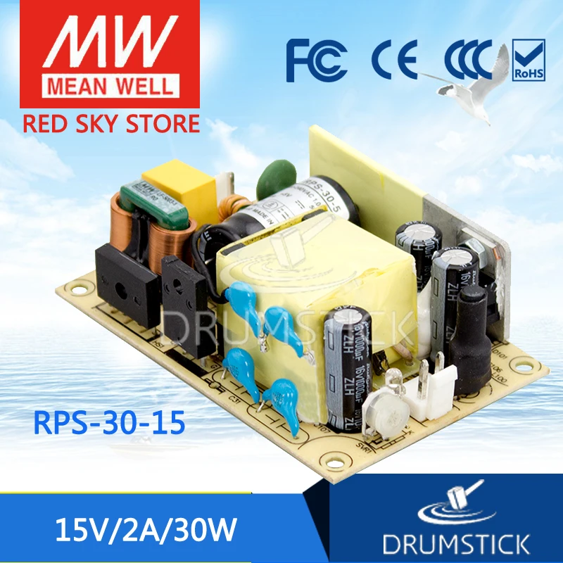 Selling Hot MEAN WELL original RPS-30-15 15V 2A meanwell RPS-30 30W Single Output for Medical Type