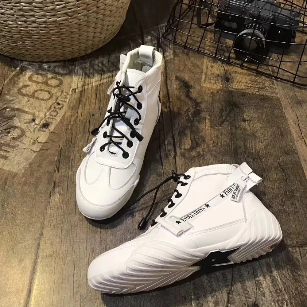 ever Sneakers Dame Marque Appartements Femelle De Mode Élastique Chaussures Casual Chaussure Top Yd blanc Femmes Noir Rayé High Bande Blanc YxAdYq