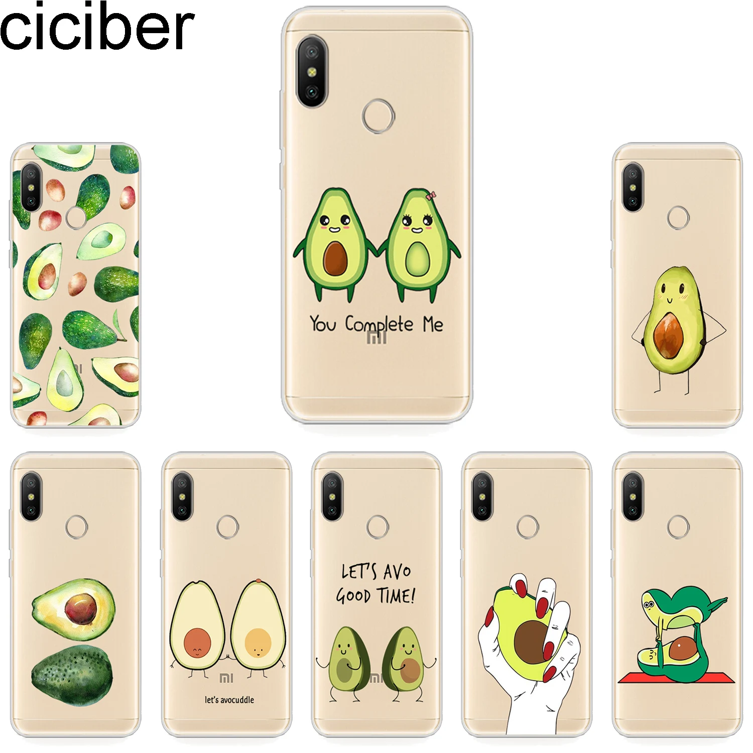 

ciciber Phone Case for Xiaomi Redmi Note 7 6 5 5A 4 4X 3 Pro Soft Back Cover for Redmi S2 5Plus 6A 4A 3S Y1 Lite Fruit Avocado