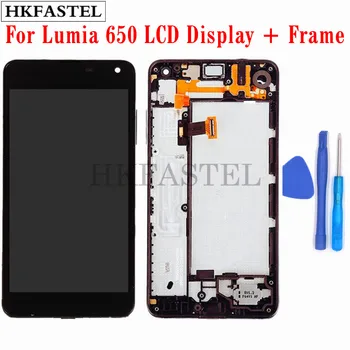 

HKFASTEL Original Mobile phone LCD For Nokia Microsoft Lumia 650 LCD Display Digitizer + Touch screen Front Frame Cover + tools