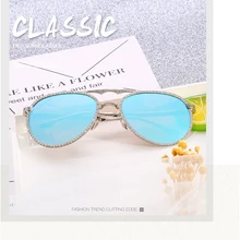 Модные хрустальные Овальные Солнцезащитные очки женские солнцезащитные очки для девочек Роскошные женские оттенки Oculos De Sol «каменные» стекла рамка 66318J