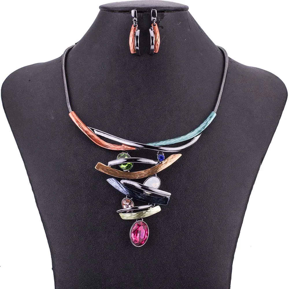 Ms1505030 Colorful Fashion Jewelry Set Antique Plated High Quality Lead