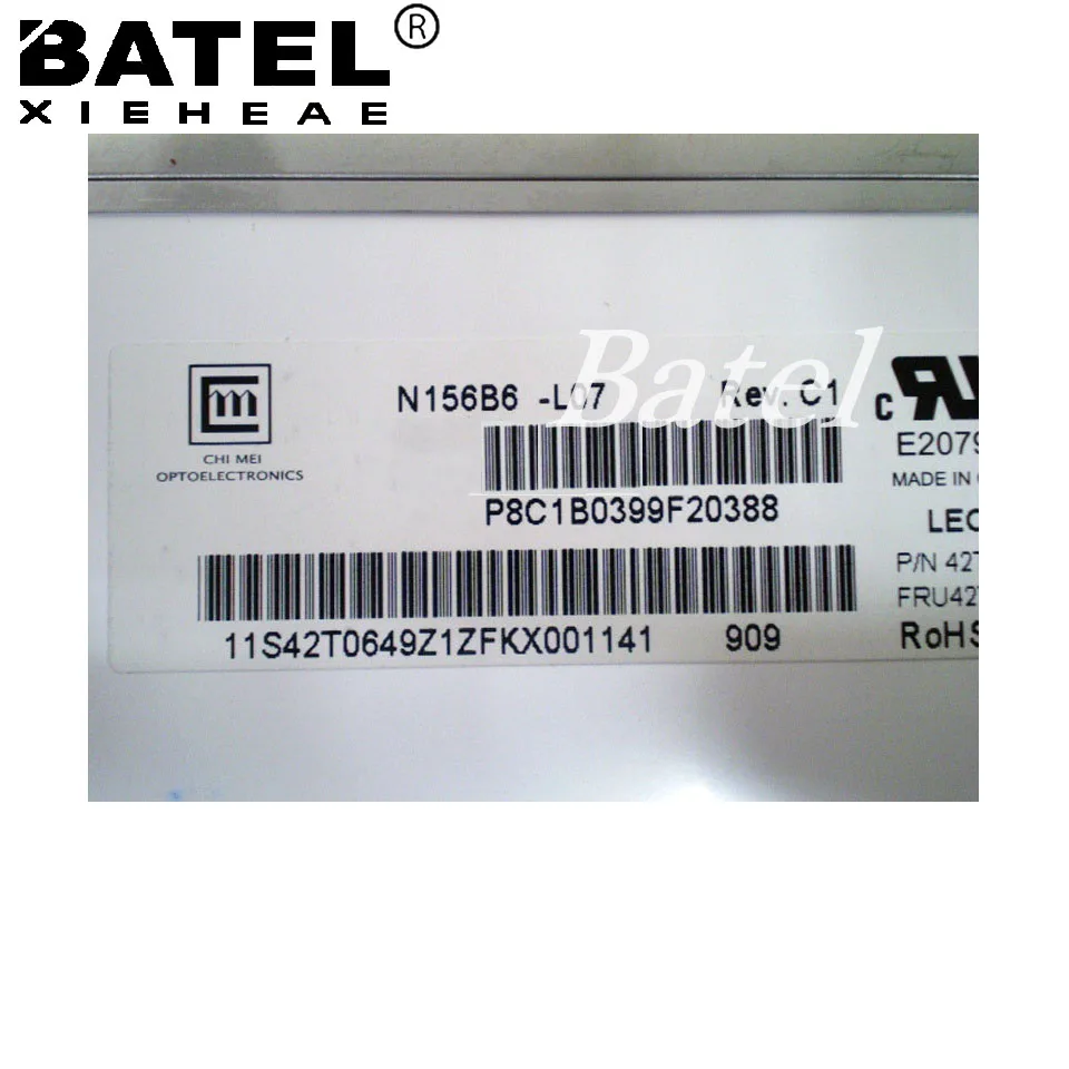 

N156B6-L07 N156B6 LCD Screen Matrix for Laptop 15.6" HD 1366X768 40Pin Glossy Replacement