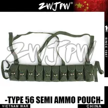 Оригинальная китайская армия излишки типа 56 полу патронов нагрудная установка патронташ мешок журнал ремень CN/10408