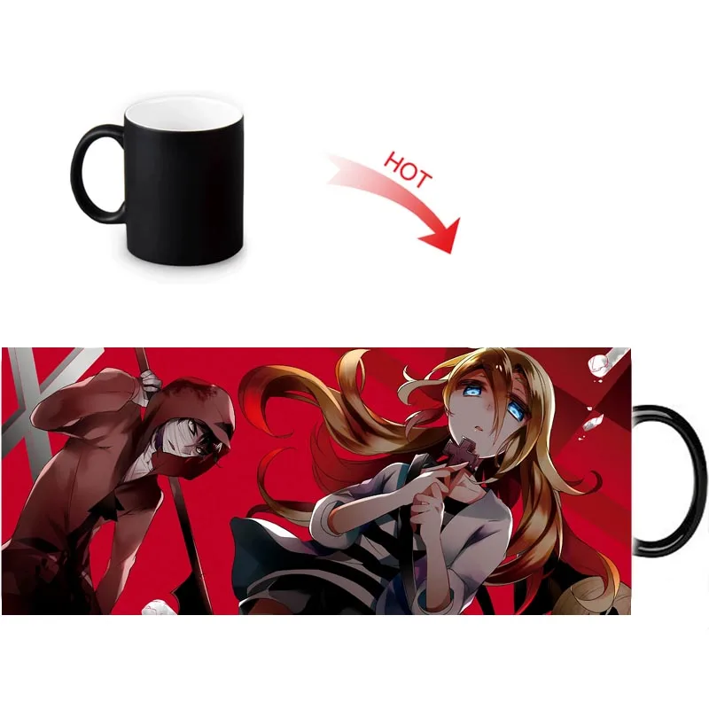 

Angels of Death Anime Color Change Coffee Cup Heat Reveal Sensitive Mug Temperature Sensing Morphing Mugs Birthday Gift 350ml