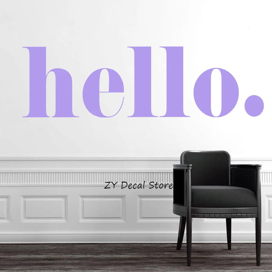 Hello Home Family Quote Wall Sticker Office Quote Decor Wall Decal