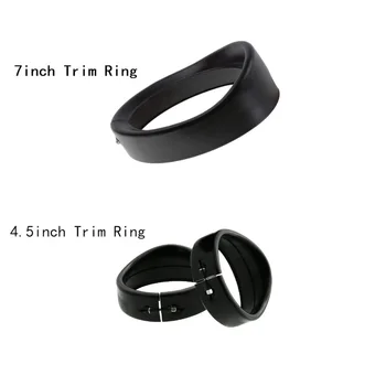 

7inch Headlamp Headlight Trim Ring+ 2PCS 4.5Inch LED Fog Light Trim Ring for Motorcycle Touring Road King Electra Glide
