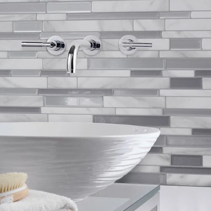 Mosaic Self Adhesive Tile Backsplash Wall Sticker Vinyl Bathroom Kitchen Home Decor DIY W4