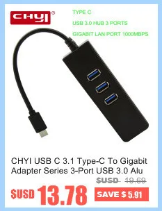 Chyi 5 в 1 USB 3.0 концентратор Многофункциональный сетевой адаптер RJ45 Ethernet 3 Порты и разъёмы Гитары маршрутизатор концентратора + micro USB Мощность