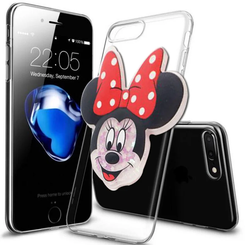 YeLun 3D Микки Минни блестящие динамические чехлы с жидкостью для Funda HTC U11 EYES Cover