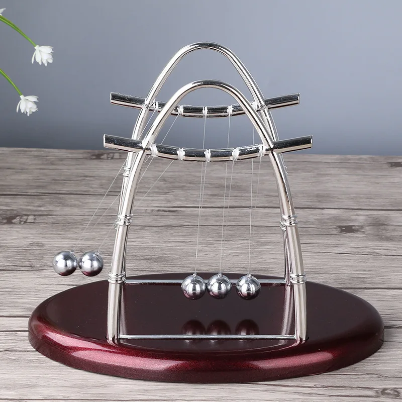 

Arched bracket Newton pendulum ball, billiard ball, bump ball, metal permanent ball, chaotic pendulum office decoration