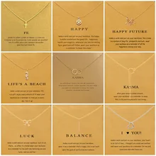 9 Styles Cross Smiley Face Thousand Paper Crane Pendant Necklace For Women Minimalist Chain Choker Necklaces Gift Card Jewelry stylish smiley face lace choker necklace