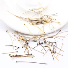 Заводские 20 мм 26 мм 30 мм 40 мм розовое золото, серебро, золото, античная бронза и белая K шариковая головка шпильки фурнитура DIY аксессуары для изготовления ювелирных изделий