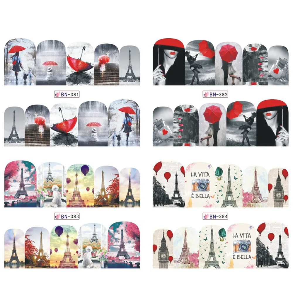 12pcs-Full-Cover-Black-Red-Beauty-Lady-Water-Transfer-Nail-Art-Stickers-For-Nails-Decal-Beauty (3)